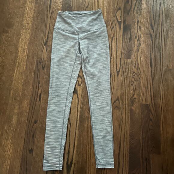 Zella black and white striped women's exercise athletic legging pants - XS - Picture 2 of 11
